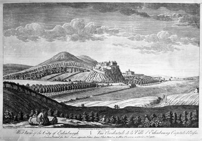 Veduta occidentale della città di Edimburgo, 1753 da Paul Sandby